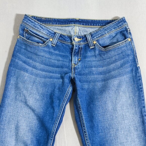 Levi's jeans women's junior 11 S/C denim blue colour boot cut low-rise cowgirl - Picture 2 of 14